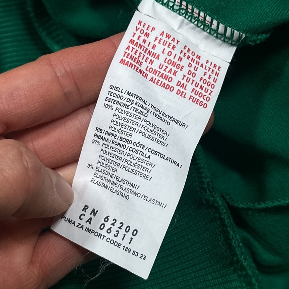 Puma Sporting CP Portugal Green White Track Jacket Mens Medium - Picture 8 of 9